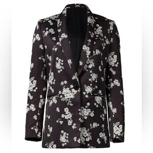 Amur Satin Floral Blazer Jacket